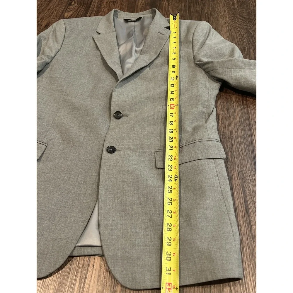 Banana Republic Mens Two Button Tailored Fit Blazer Jacket size 42L heather grey